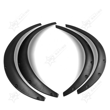 4PCS Black ABS Plastic Wheel Fender Trim Protector Cover Extension JDM Car