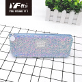 Custom zipper glitter trapezoid polyester pencil case