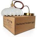 Milk glass shade LED light pendant lamp