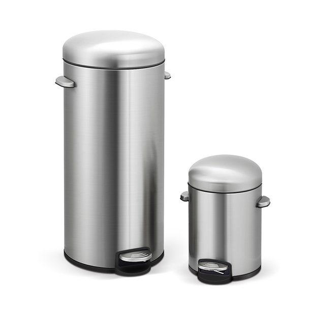 Stainless Steel Wastebaskets Combo