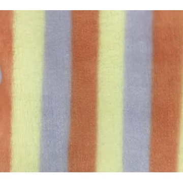 パジャマのための100％ポリエステルストリッププリントコーラルフリース