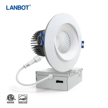 ETL Certified 3.5 Inch 12W 120VAC LED Floating Snaptrim Gimbal Recessed Downlight with Junction Box - IC Rated