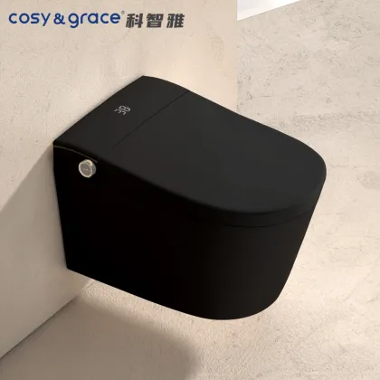 American European Standard Dark Grey Black Wall-Hung Smart Toilet