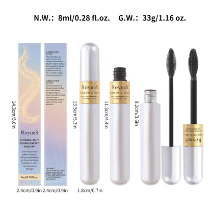 Korean Vegan Mascara - Double Long Black Brown Makeup Cosmetic Beauty Products