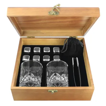 Refrigeratable Whiskey Stones Gift Box Set - Metal Reusable Stainless Steel Ice Cubes