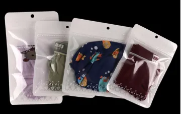 3 side seal zipper heat seal facial bag skincare packaging
