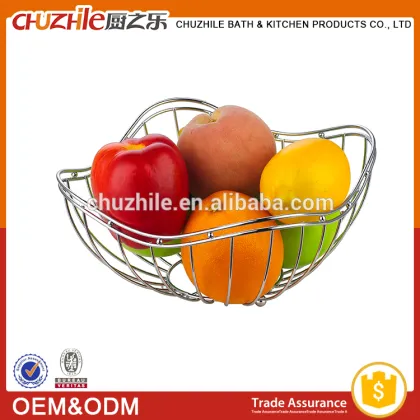 Home Basics iron or stainless steel chome painted fruit storage rack