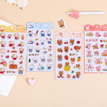 Sábanas de pegatinas de animales de dibujos animados de bricolaje para niñas - descuentos al por mayor