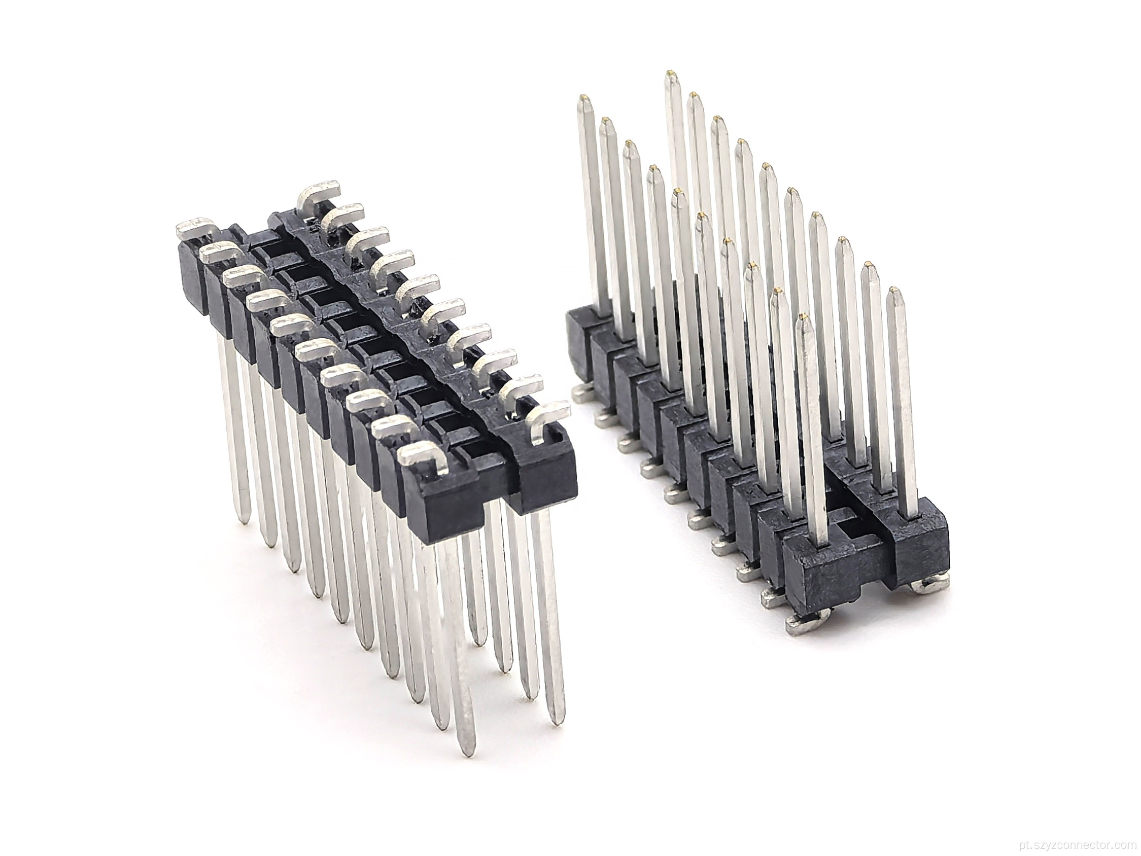 Conector de cabeçalho de pino de 3,5 mm de fileira dupla SMT