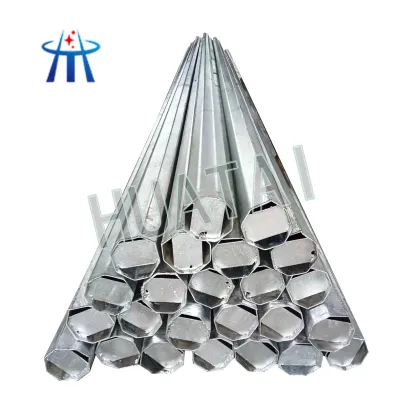 Huatai Cheap Galvanized Electric Steel Street Light Poles 7m-8m