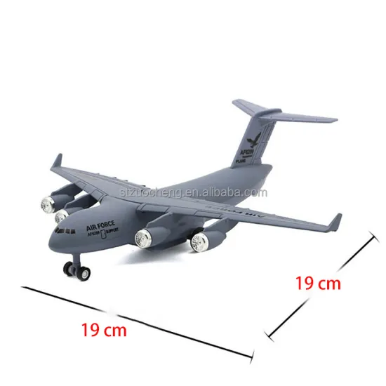 1:400 Scale 20cm Pull-Back Light & Sound Metal Army Airplane Aircraft Model | Diecast Alloy Toy for Kids