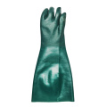 Green PVC mergulhado luvas jersey forro 18 &#39;&#39;