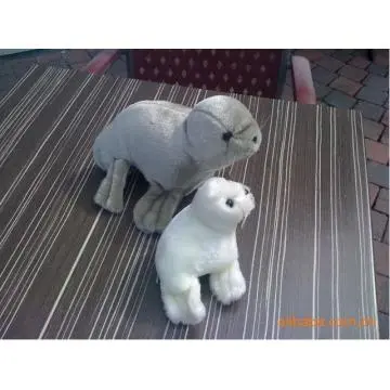 Sea Lion Plush Toy  Gray And White Toy