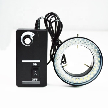 Adjustable Ring LED Light Source Stereo Microscope with 60 LEDs and Brightness Control