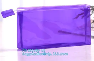 Plastic Clear vinyl slider ziplock PVC bag packaging, Slider plastic vinyl blue file holder with zipper, Slider Zip Closure A4 P