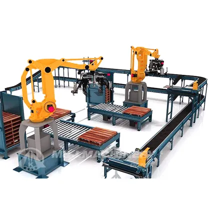 Low Cost Robot Palletizer System: China Robot Carton Palletizer Machine & ABB Robot Arm Carton Case Palletizer