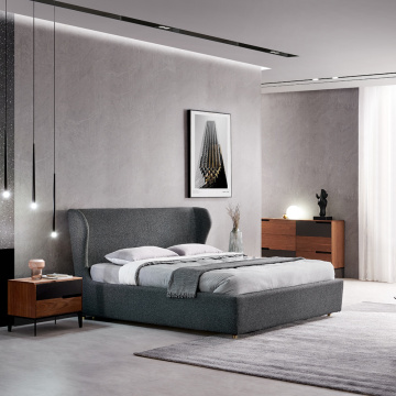 Luksusowe proste podwójne łóżko ciepłe łóżko sypialni