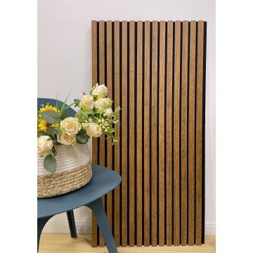 Acoustic slat wall panel coffee bamboo