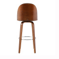 Wood Stool Rounded Bar Chair Dining