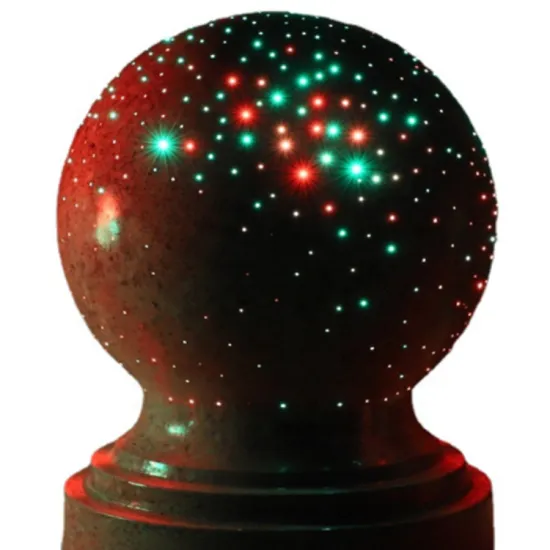 Light-Emitting Spherical Optical Fiber Car Blocking Ball and Translucent Concrete Column Brick