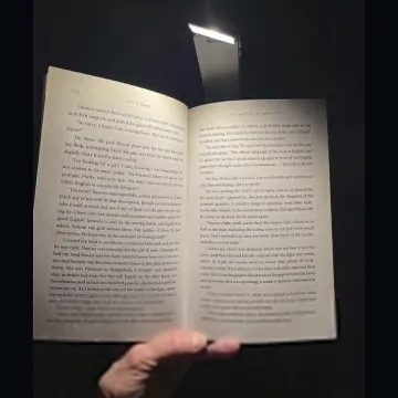 Foldable Rechargeable Amber LED Book Lamp for Bedside Reading