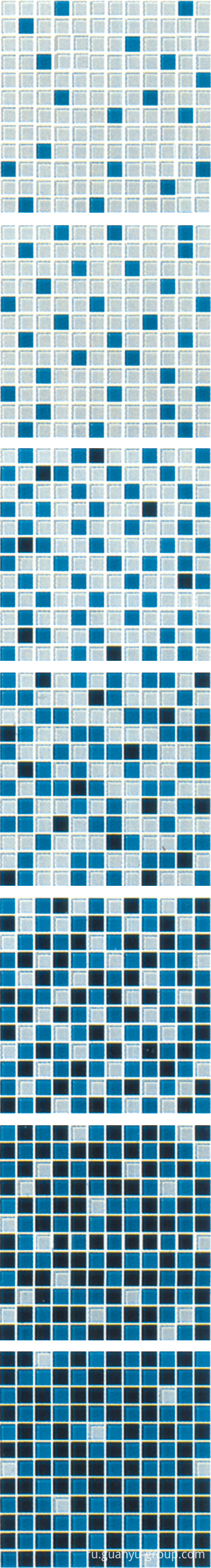 Blue Gradual Change Glass Mosaic