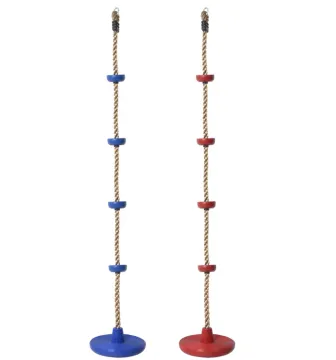 Multi-Color Tree Swing with Plastic Disc and Climbing Rope Set for Kids