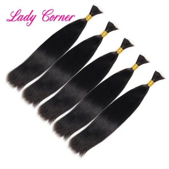 Can be dyed unprocessed Brazilian human hair braid bulk