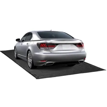 7'9\" x 18' Waterproof PVC Car Containment Mat for Garage Floor Protection and Cleaning