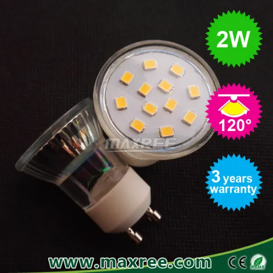 2w Glass Material 2835 smd gu11 led spot lamp, 2 watt led lamp, gu11 led lamp