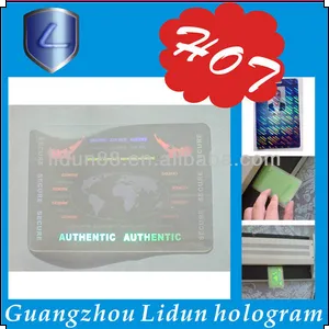 Trade Assurance transparent custom PVC card hologram overlay holographic overlay sticker