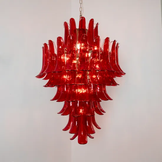 Murano Red Blown Glass Chandelier for Kitchen Ceiling Pendant Light