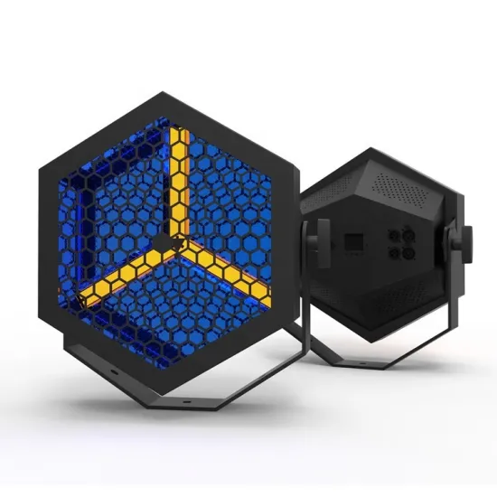 Affordable RGB LED Stage Background Lights with Retro Strobe and Hexagon Design