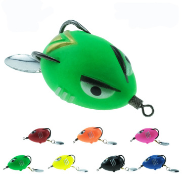 Runtoo 3cm 5G Frog Crazy Egg Fishing Lure with Double Barbed Hook for Snakehead