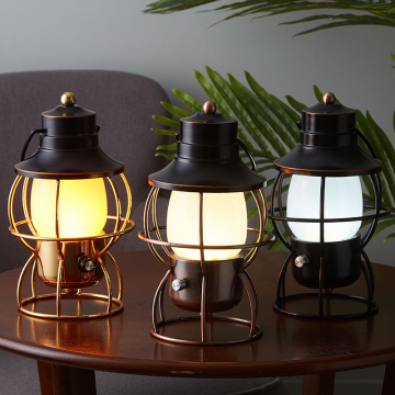 Vintage Style Rechargeable Camping Lantern with Dimmable LED for Horses and Outdoor Use
