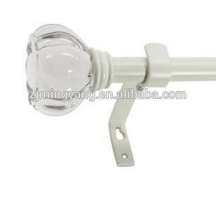 Acrylic Crown aluminum stainless steel curtain rod(clear)