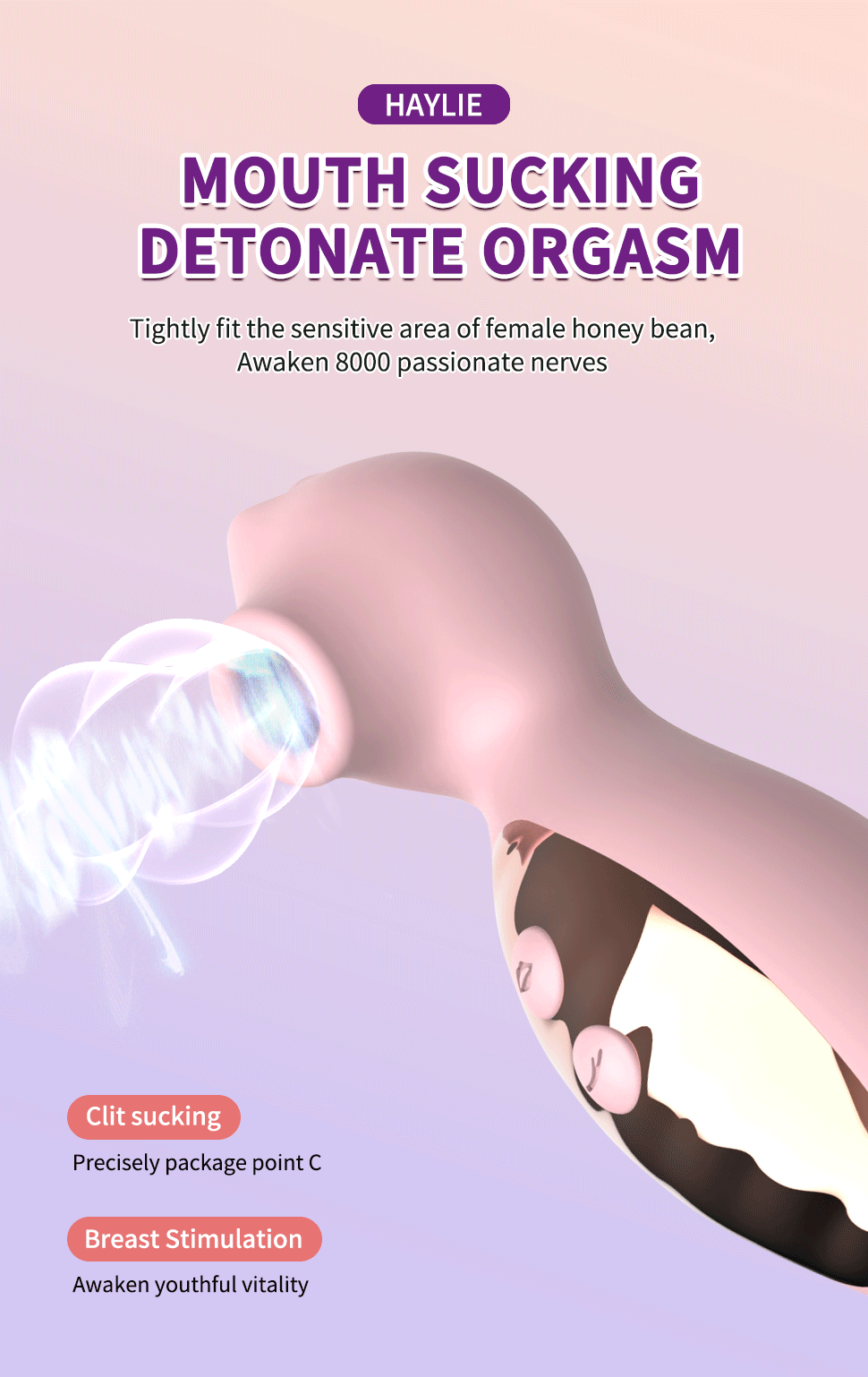 Intense Suction Vibrating Wand for Female Pleasure