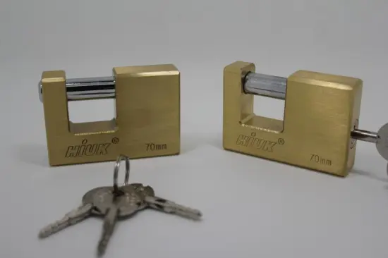70mm Rectangle Brass Padlock Heavy Duty Padlock