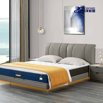 Contemporary Gray Fabric Bed