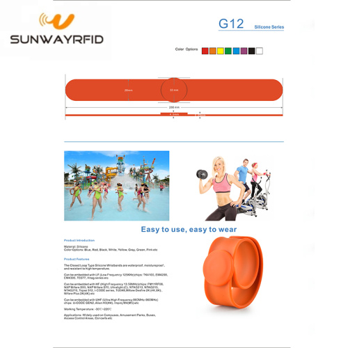 Pat tape Wristband RFID Bracelet Chip for ThemePark