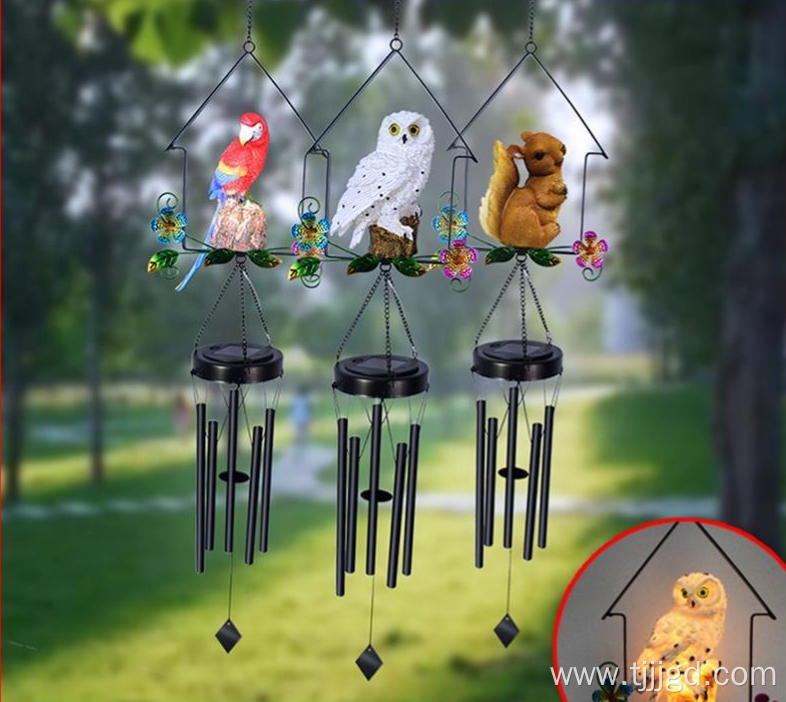 Solar Iron Wind Chime Lamp