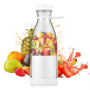 Portable USB Charging Wine Bottle Shape Juicer - Electric Six Blade Knife Juice Machine