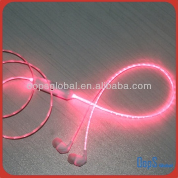 2014 fashion flashing earphone LED lighting earphone