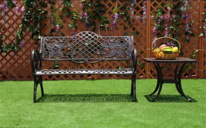 Antique Vintage Cast Aluminum Outdoor Patio Garden Benches and Furniture