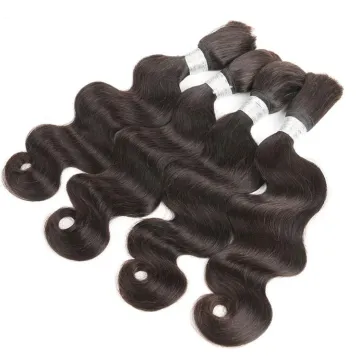 Factory Wholesale Unwefted Bulk Virgin Hair For Braiding, No Weft Braid In 100% Human Hair Bulk Remy Curly Braiding Hair
