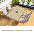 Outdoor tables chairs courtyard light luxury sun room