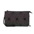 Geometric shoulder handbag with metal chain luxury ladies wallet hand purse