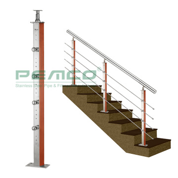 A094 Edelstahl Quadratrohr Balustrade Treppe Handlaufgeländer Design