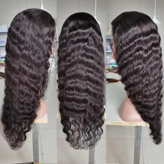 Uniky Brazilian Human Hair Lace Front Wig,Deep Wave Virgin Hair Lace Wig For Black Women,Pre Pluck Lace Wig With Baby Hair