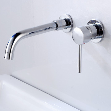 Black Concealed Wall Mounted Bathroom Basin Faucet with Cheap Factory Price